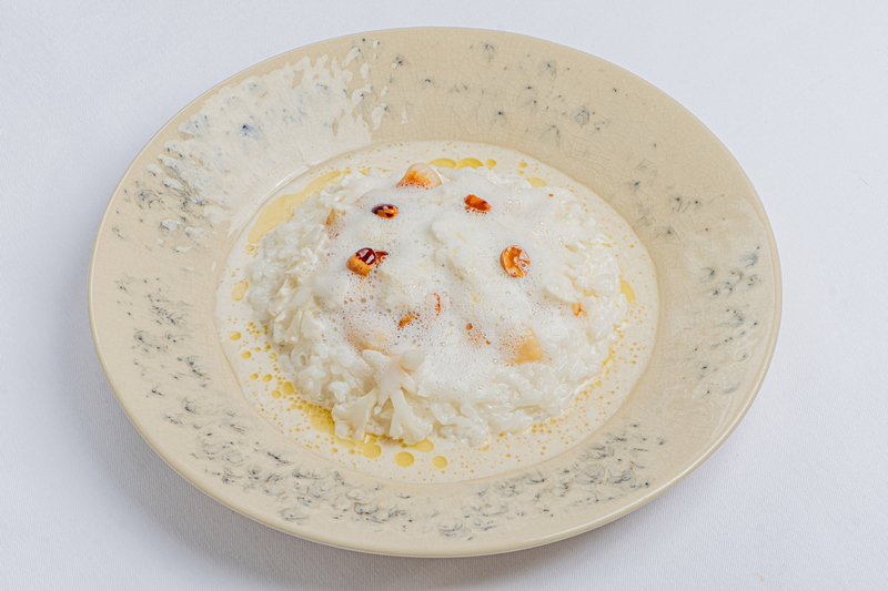 Морской гребешок с цветной капустой